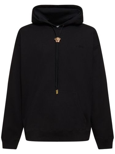 Sudadera De Algodón Con Gasa - VERSACE - Modalova