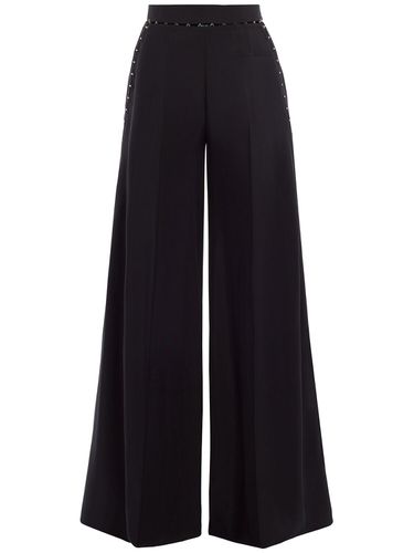 Wool Blend Straight Pants W/ Hooks - MUGLER - Modalova