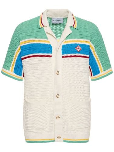 Camicia Tennis In Cotone Crochet - CASABLANCA - Modalova