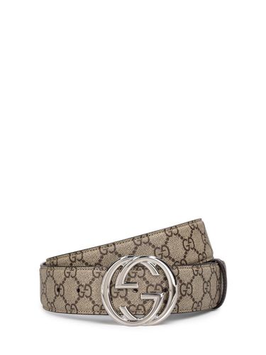 Cm Gg Interlocking Leather Belt - GUCCI - Modalova