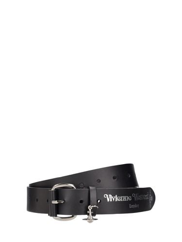 Cm Logo Leather Belt - VIVIENNE WESTWOOD - Modalova