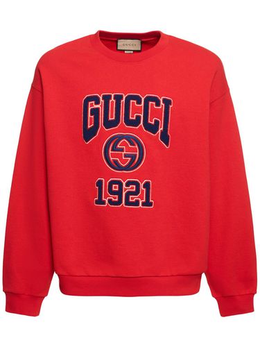 Light Cotton Crewneck Sweatshirt - GUCCI - Modalova