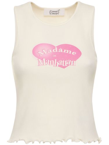 Printed Cotton Tank Top - CANNARI CONCEPT - Modalova