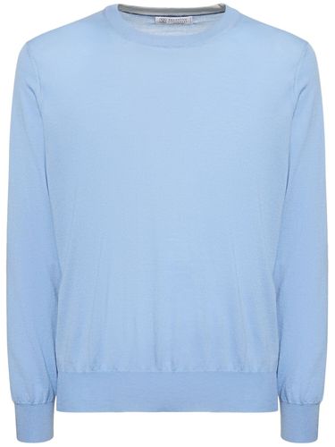 Maglia Girocollo In Lana E Cashmere - BRUNELLO CUCINELLI - Modalova