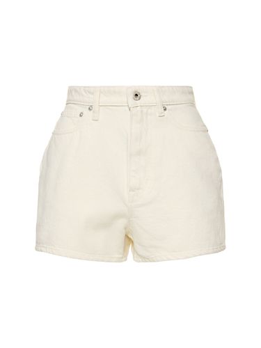 Cotton Denim Shorts - KENZO PARIS - Modalova