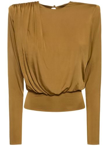 Draped Viscose Jersey L/s Top - ALEXANDRE VAUTHIER - Modalova