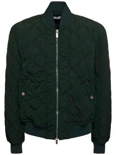 Chaqueta Bomber De Nylon Pespunteada - BURBERRY - Modalova