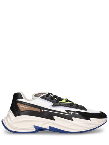 Run-row Low Top Leather Sneakers - BALMAIN - Modalova