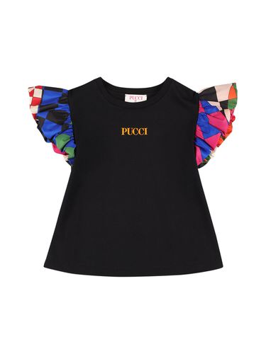 Camiseta De Algodón Jersey Estampado - PUCCI - Modalova