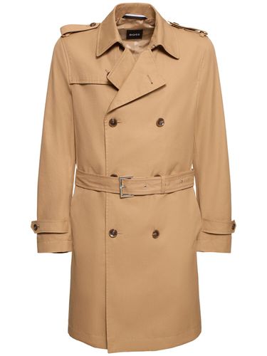 H-hyde Cotton Trench Coat - BOSS - Modalova