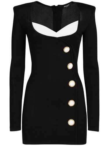 Vestido Corto De Viscosa - BALMAIN - Modalova