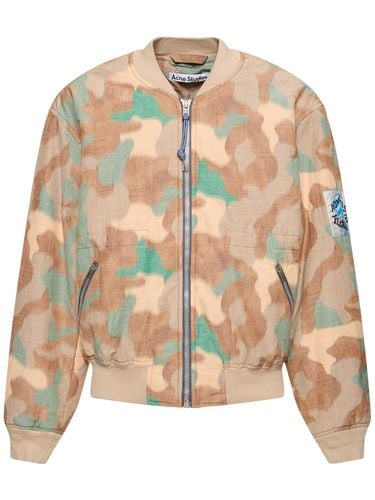 Bomberjacke Aus Baumwolle In Tarnfarben „oleary“ - ACNE STUDIOS - Modalova