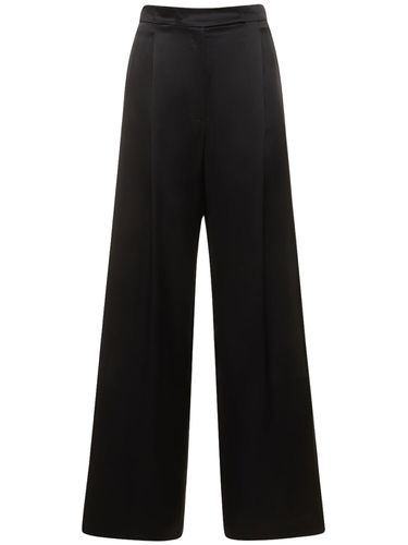 Pantalones Anchos De Satén De Seda - MAX MARA - Modalova