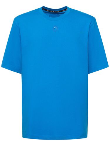 Camiseta De Jersey De Algodón Orgánico Con Logo - MARINE SERRE - Modalova