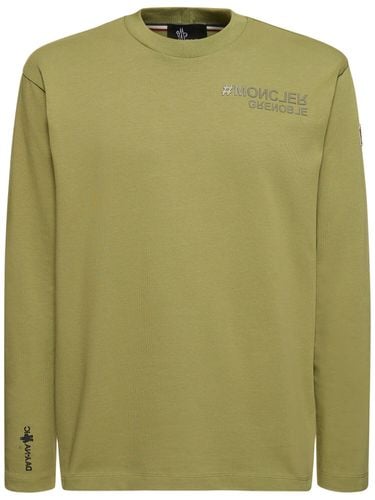 Camiseta De Algodón Con Logo - MONCLER GRENOBLE - Modalova