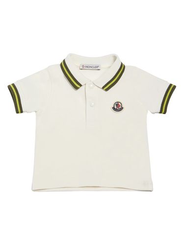 Polohemd Aus Stretch-baumwolljersey Mit Logo - MONCLER - Modalova