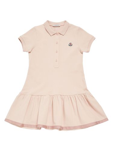 Vestido Polo De Algodón Piqué - MONCLER - Modalova