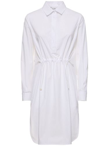 Cotton Poplin Drawstring Shirt Dress - MAX MARA - Modalova