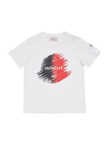 T-shirt Aus Baumwolle Mit Logo - MONCLER - Modalova