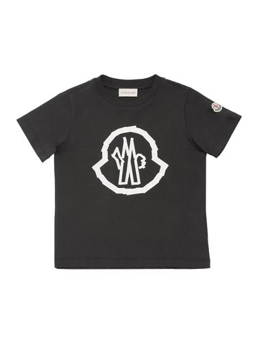 Camiseta De Algodón Con Logo - MONCLER - Modalova