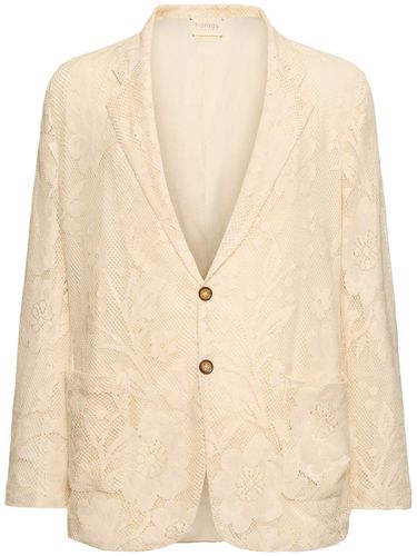 Cotton Lace Blazer - HARAGO - Modalova