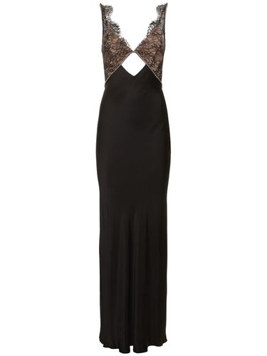 Lace & Satin Viscose Maxi Dress - SELF-PORTRAIT - Modalova