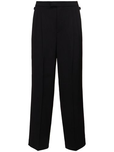 Wool Blend Twill Wide Pants - AMI PARIS - Modalova