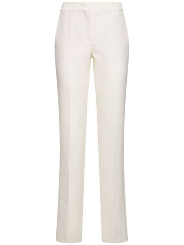 Cotton Duchesse Straight Pants - MOSCHINO - Modalova