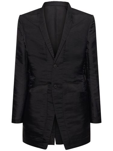 Lido Single Breasted Silk Blend Blazer - RICK OWENS - Modalova