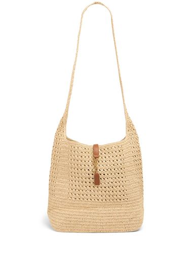 Bolso Hobo De Rafia - SAINT LAURENT - Modalova