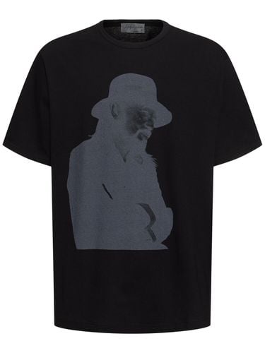 Printed Cotton T-shirt - YOHJI YAMAMOTO - Modalova