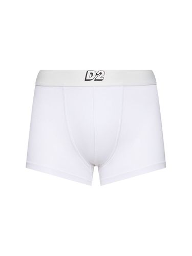 Calzoncillo Bóxer De Algodón Stretch - DSQUARED2 - Modalova