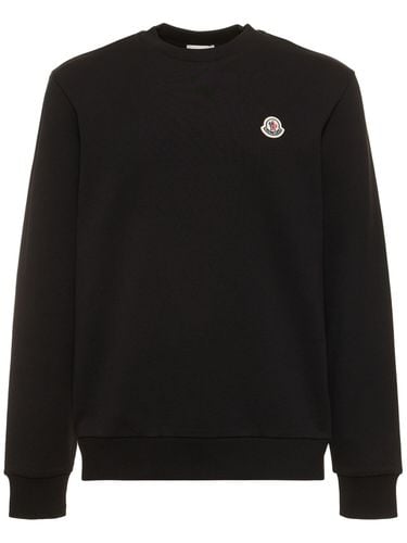 Sweatshirt Aus Baumwolle Mit Logopatches - MONCLER - Modalova