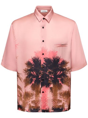 Camisa De Viscosa Estampada Con Manga Corta - LANEUS - Modalova