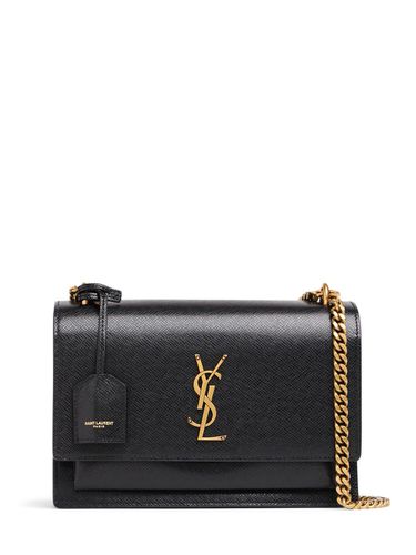 Medium Sunset Leather Chain Bag - SAINT LAURENT - Modalova