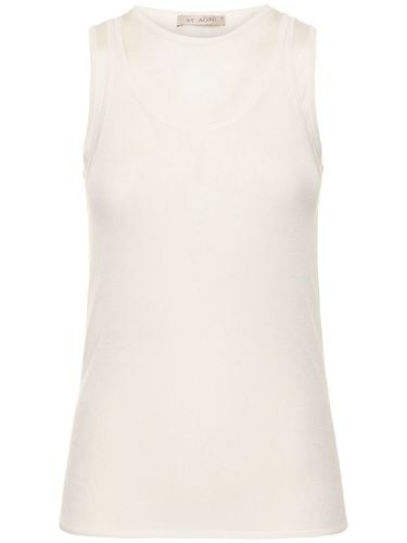 Semi Sheer Double-layer Tank Top - ST.AGNI - Modalova