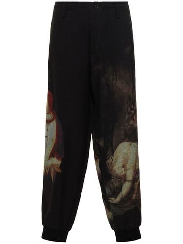 A-nightmare Printed Linen Blend Pants - YOHJI YAMAMOTO - Modalova