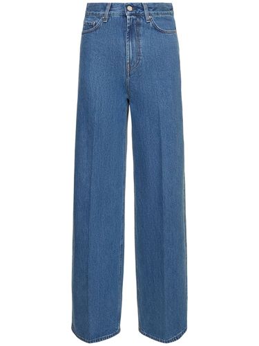 Jeans Larghi In Denim Di Cotone - TOTEME - Modalova