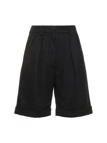 Knielange Shorts Aus Baumwollgabardine - ASPESI - Modalova