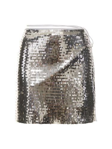 Asymmetric Sequined Mini Skirt - OSÉREE SWIMWEAR - Modalova