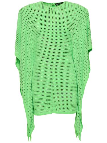 Crystal Embellished Kaftan Mini Dress - DAVID KOMA - Modalova