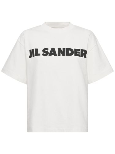 Camiseta De Algodón Jersey Con Estampado - JIL SANDER - Modalova