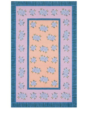 Oleander Lilac Peach Tablecloth - LISA CORTI - Modalova