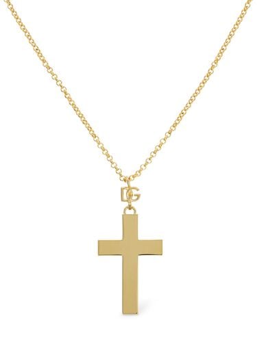 Plated Cross Pendant Necklace - DOLCE & GABBANA - Modalova