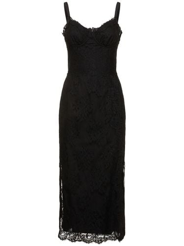 Vestido Midi De Encaje Chantilly - DOLCE & GABBANA - Modalova