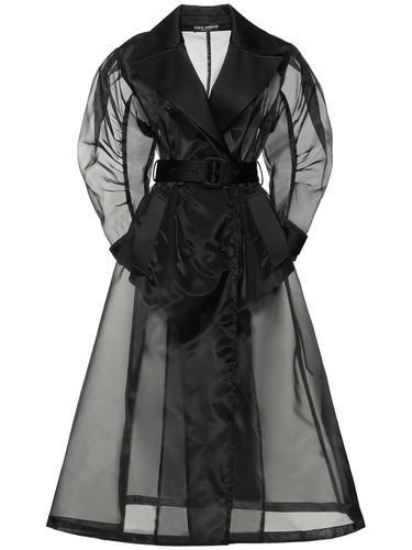 Long Belted Organza Coat - DOLCE & GABBANA - Modalova