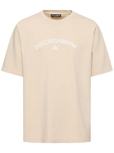 Camiseta De Algodón Jersey - DOLCE & GABBANA - Modalova