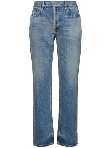 Gerade Jeans Aus Baumwolldenim - SAINT LAURENT - Modalova