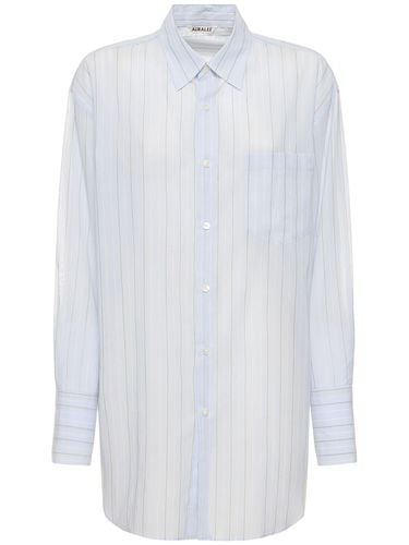 Striped Organza Cotton Shirt - AURALEE - Modalova