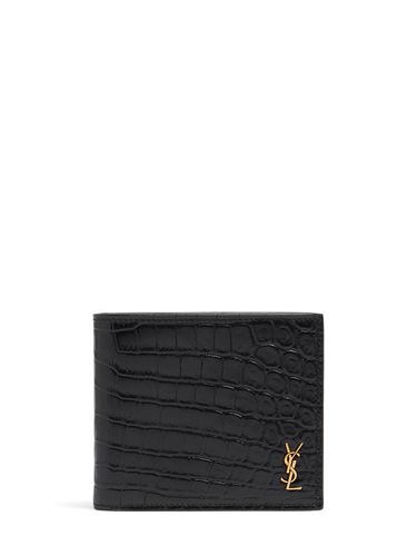 Cartera De Piel Efecto Cocodrilo - SAINT LAURENT - Modalova